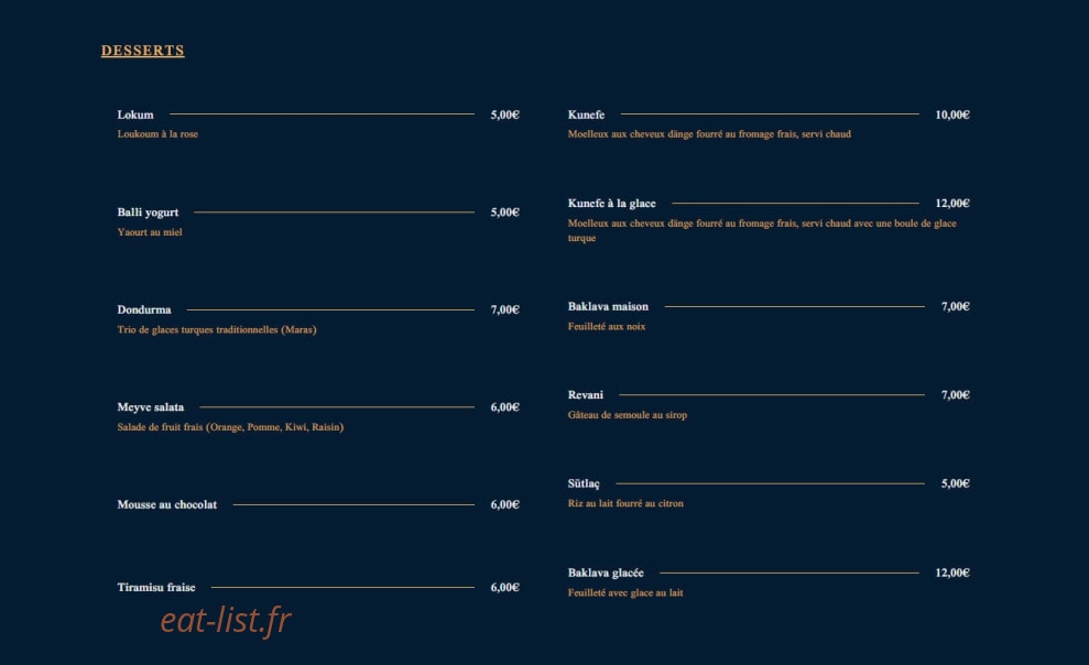 Dost Grill — carte page 4