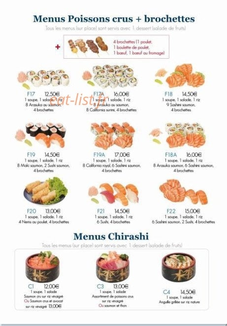 Ei Shin Sushi — carte page 5
