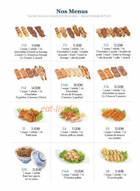 Ei Shin Sushi — carte page 8