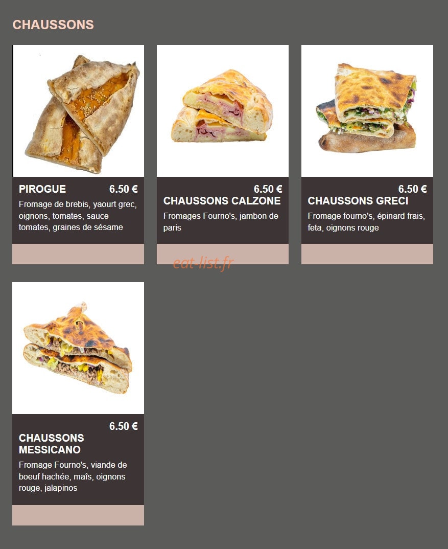 Fourno’s — carte page 4