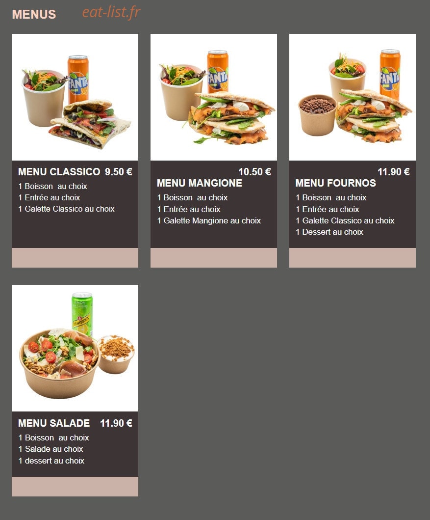 Fourno’s — carte page 1