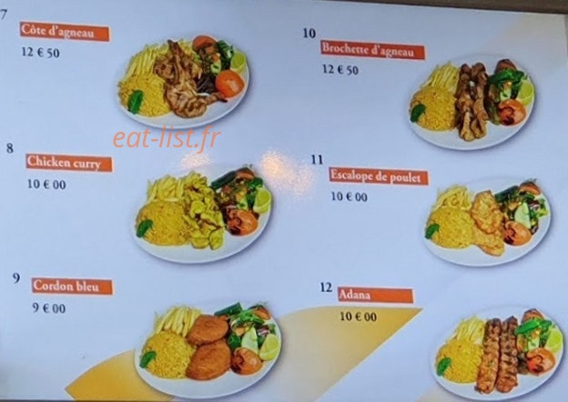 Grillades Istanbul — carte page 2