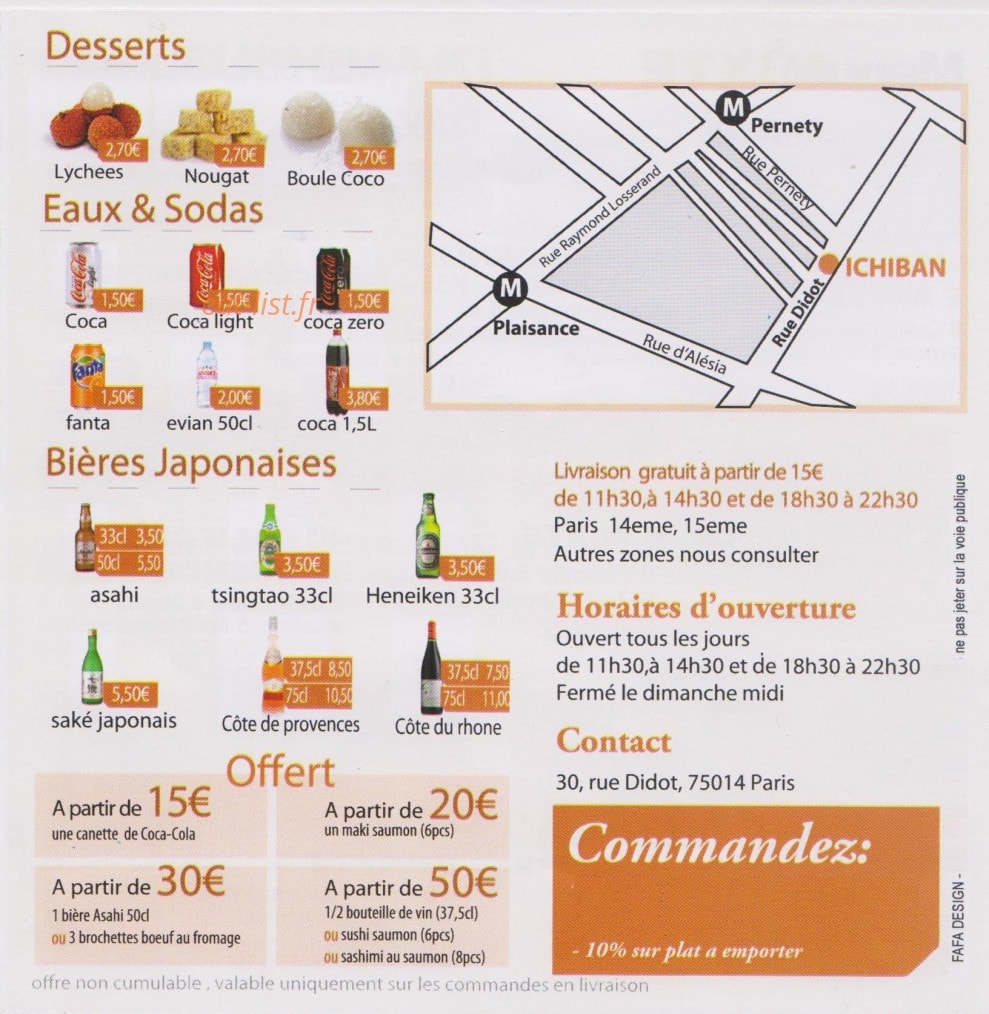 Ichiban Sushi — carte page 8