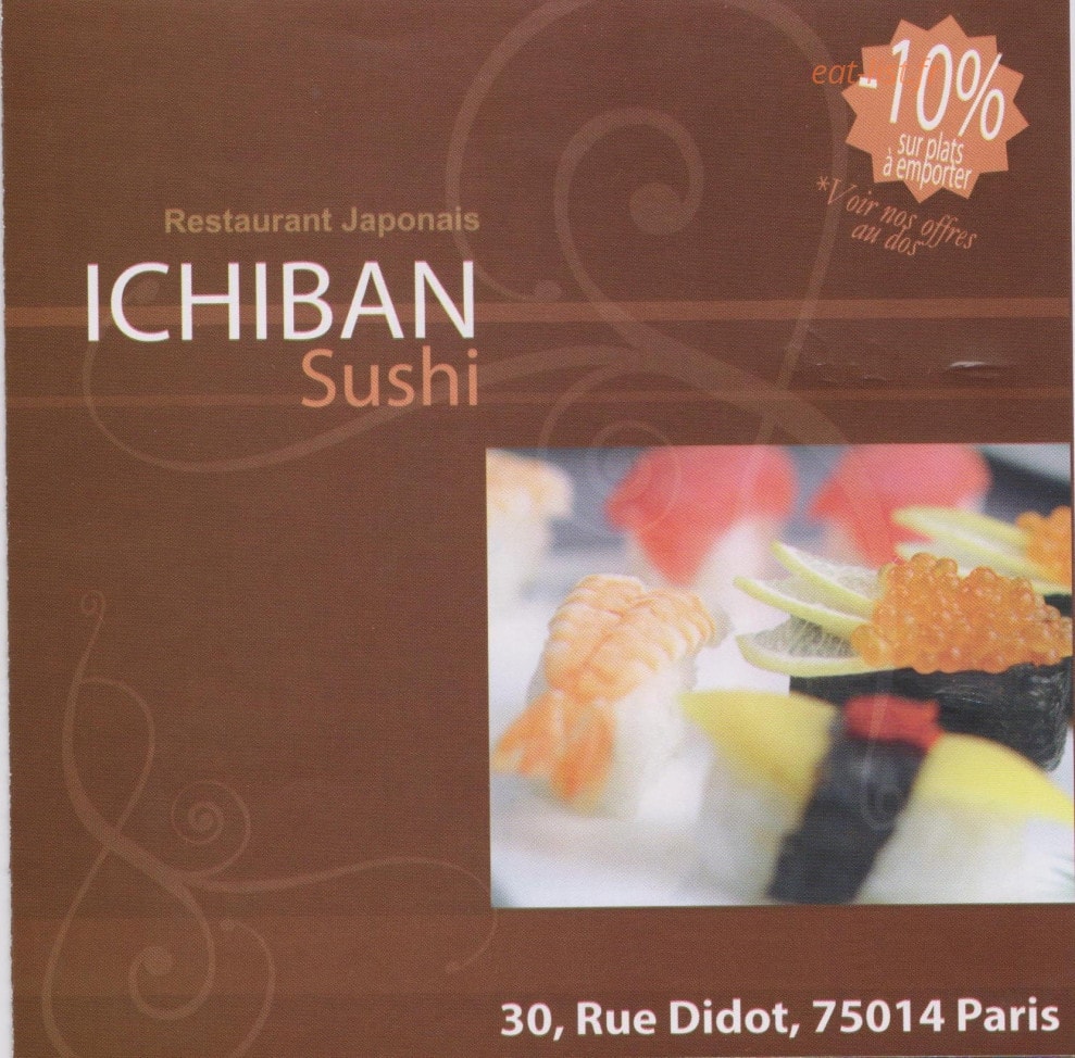Ichiban Sushi — carte page 1