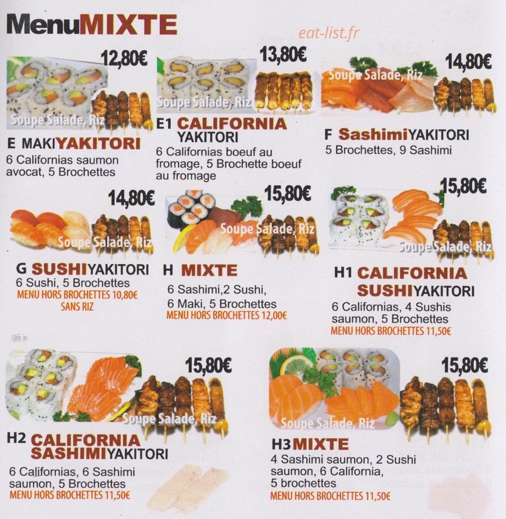 Ichiban Sushi — carte page 4