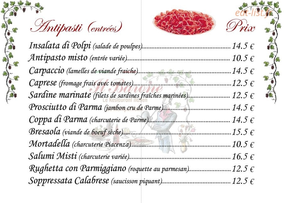 Il Barone — carte page 2