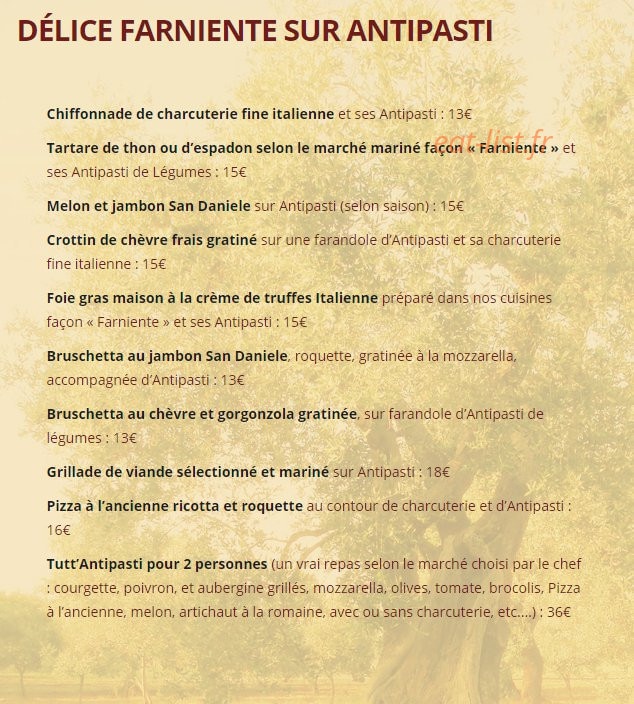 Il Far'Niente — carte page 1