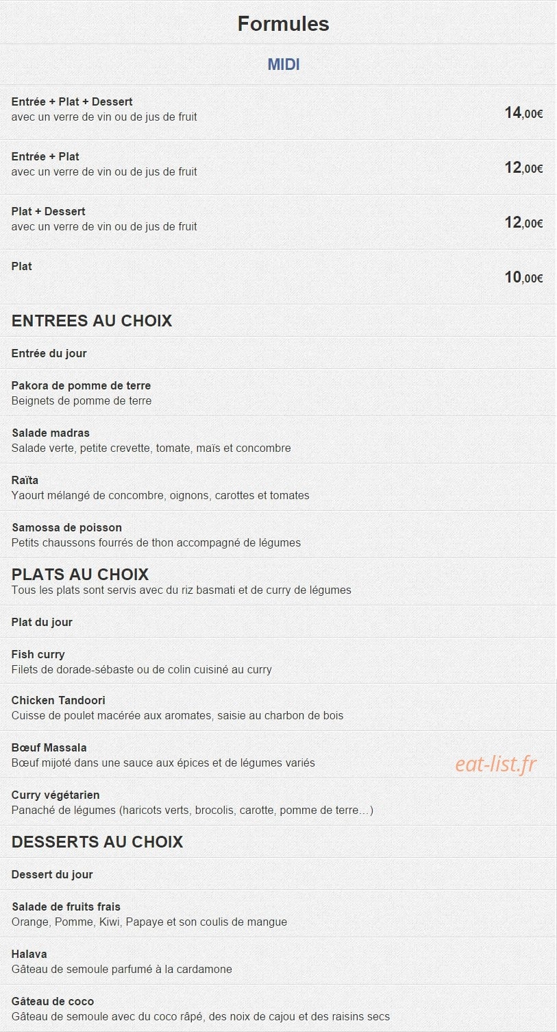 Indian House — carte page 6