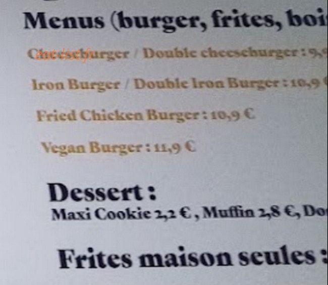 Iron Smash Burger — carte page 1