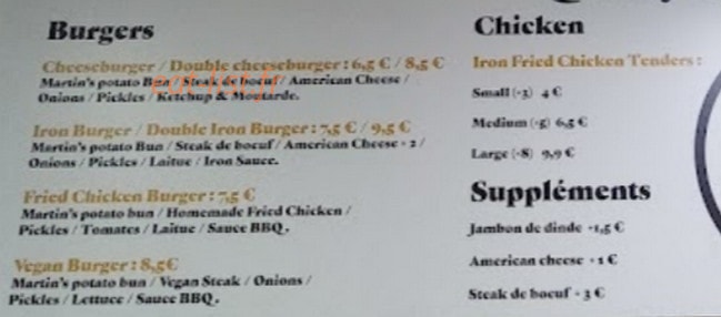 Iron Smash Burger — carte page 2