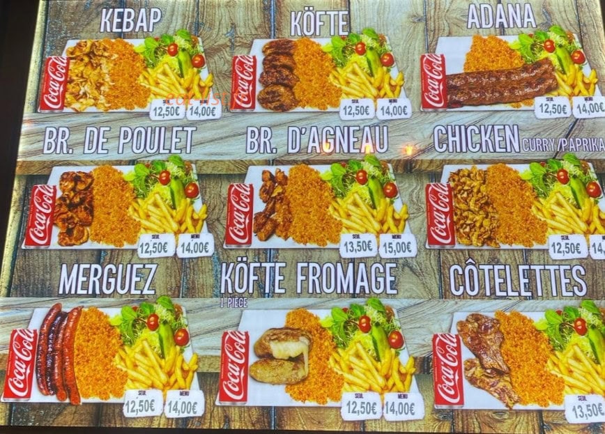 Issot grill — carte page 1