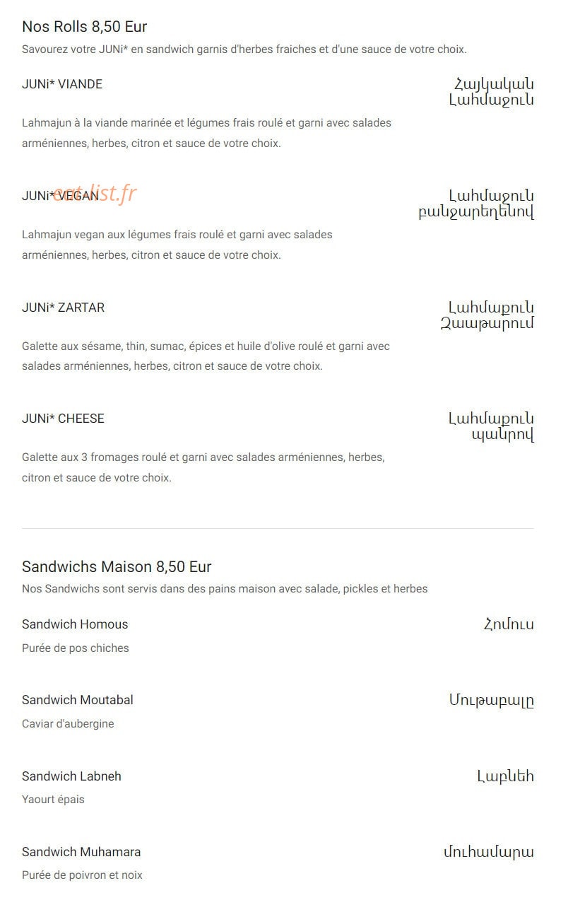 Juni — carte page 2