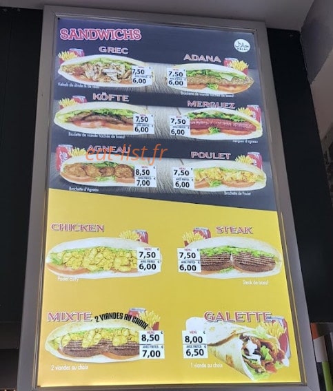 Kebab Alésia — carte page 2