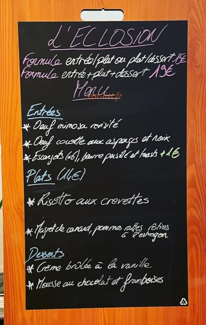 L'Eclosion — carte page 1