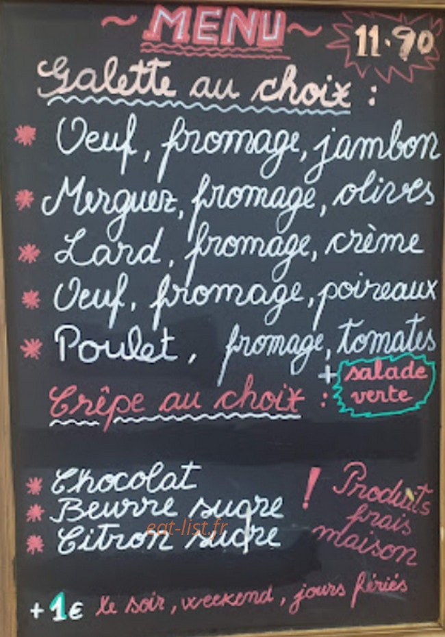 La Bigoudénne — carte page 1