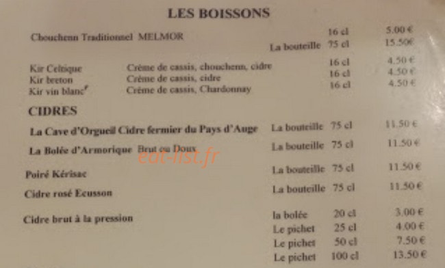 La Bigoudénne — carte page 5