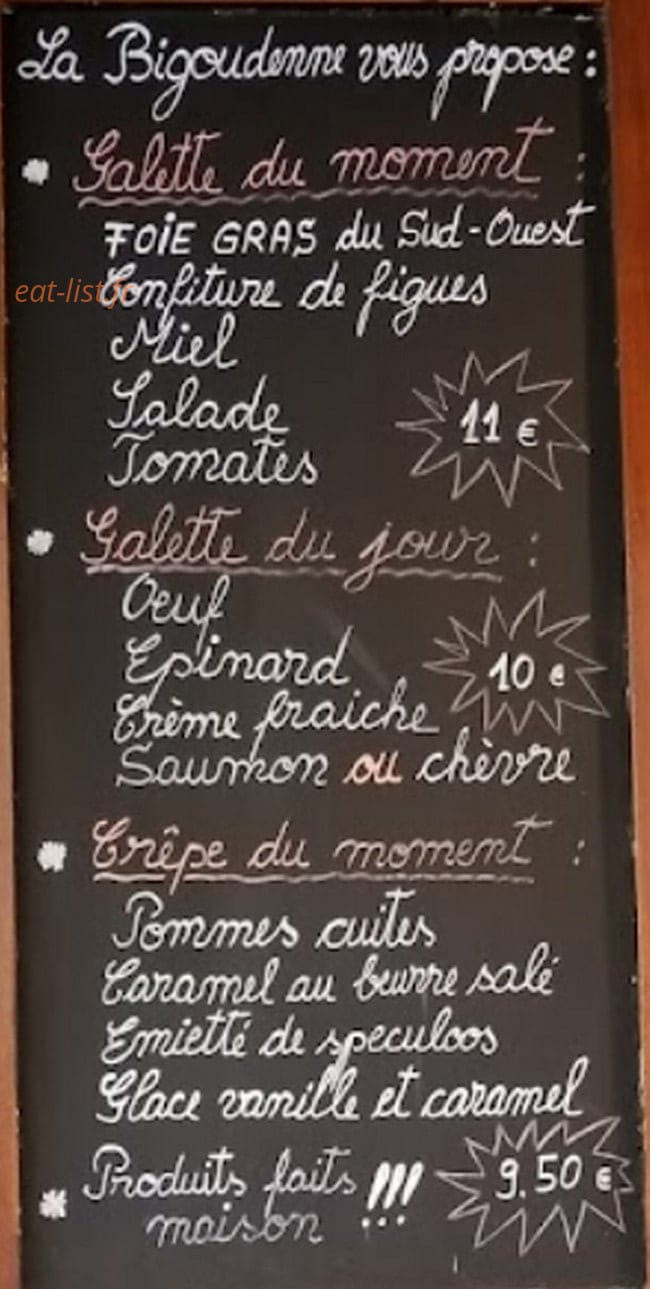 La Bigoudénne — carte page 2