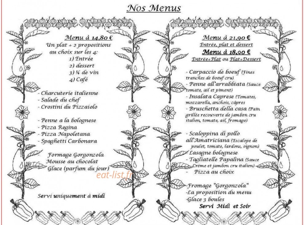 La Campagnola — carte page 5
