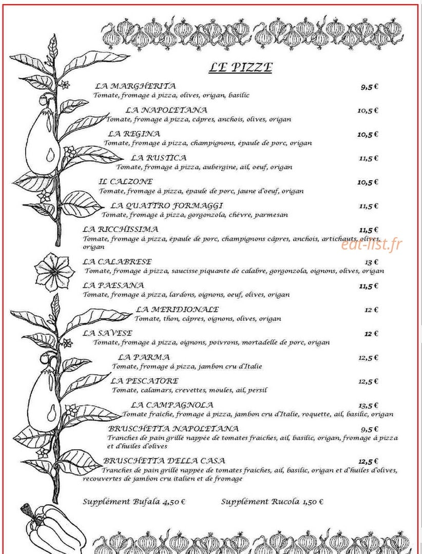 La Campagnola — carte page 2