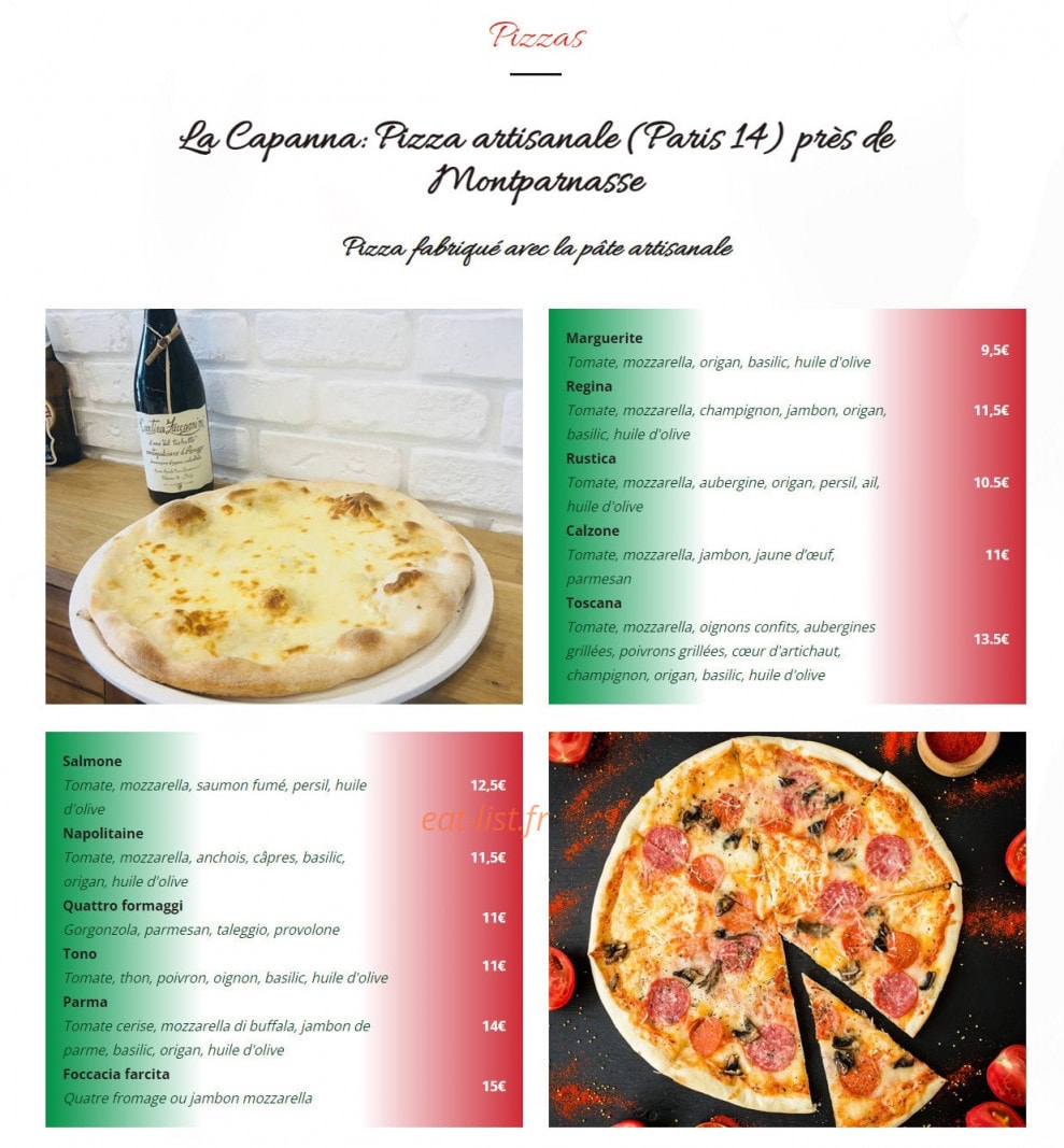 La Capanna — carte page 1