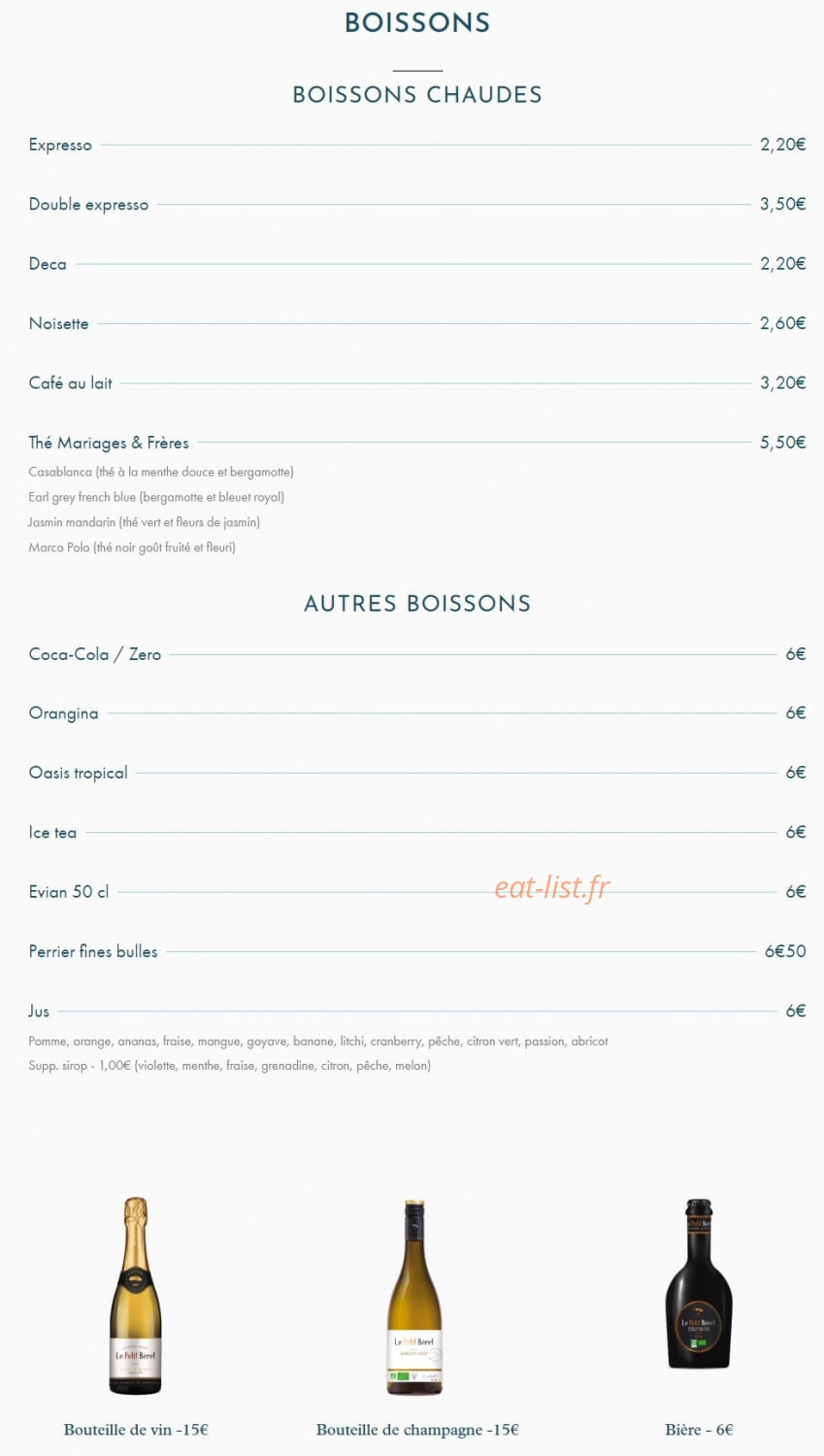 La Gallery — carte page 3