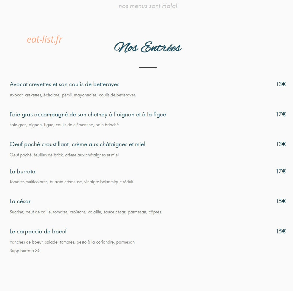 La Gallery — carte page 5
