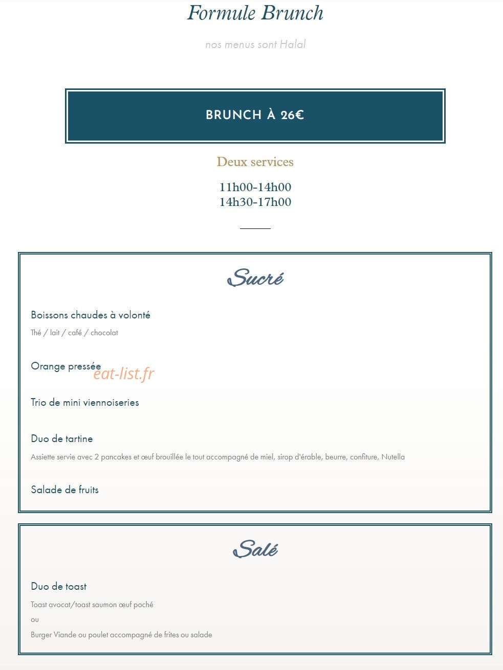 La Gallery — carte page 10