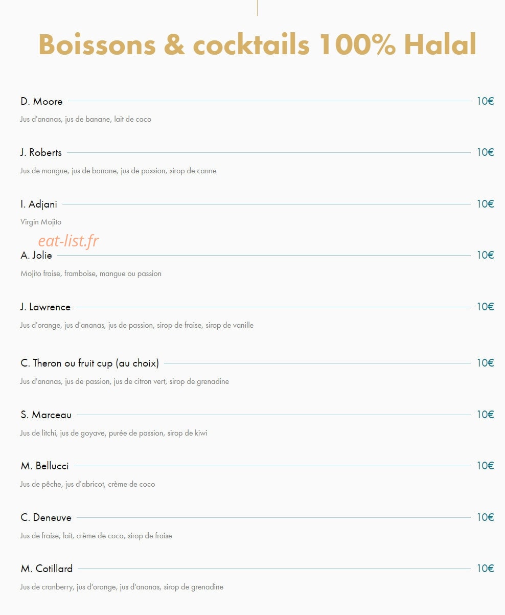La Gallery — carte page 1