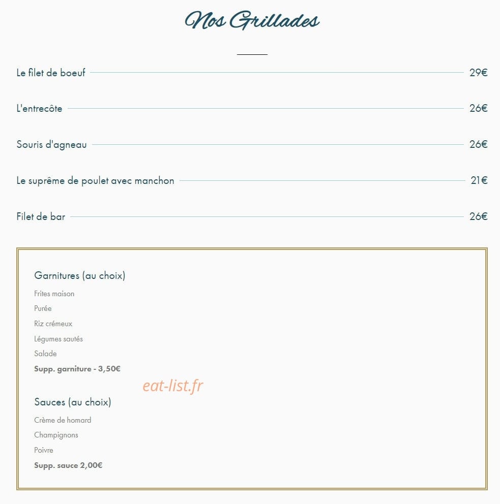 La Gallery — carte page 6