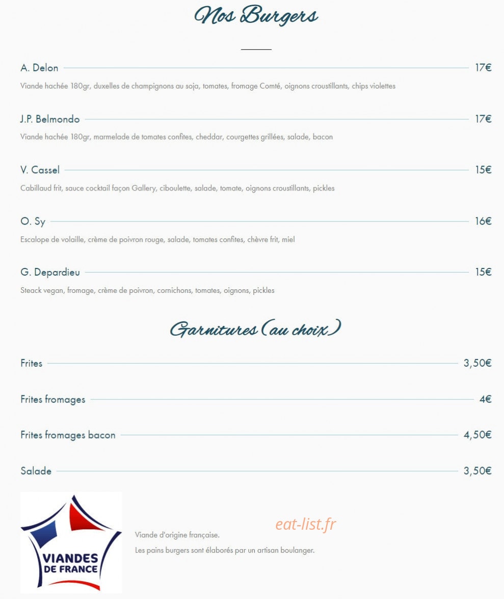 La Gallery — carte page 7