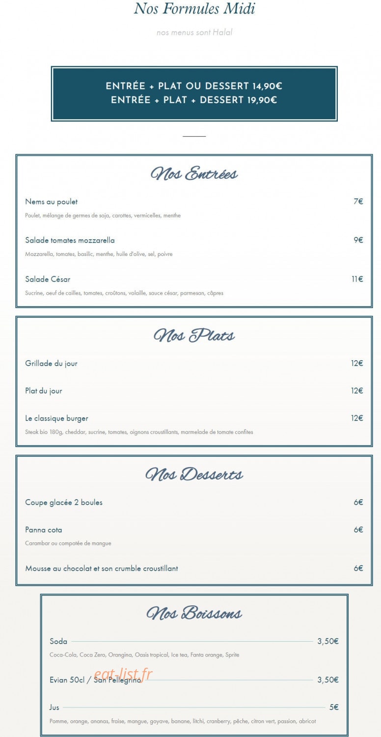 La Gallery — carte page 2