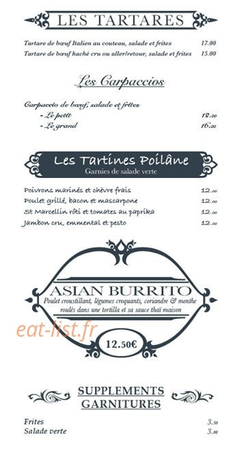 La Vache Au Comptoir — carte page 4