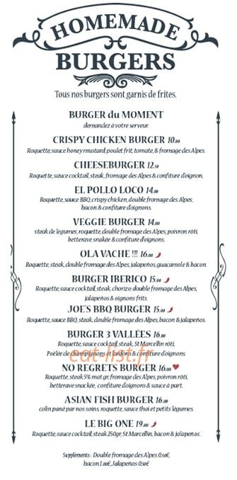 La Vache Au Comptoir — carte page 3