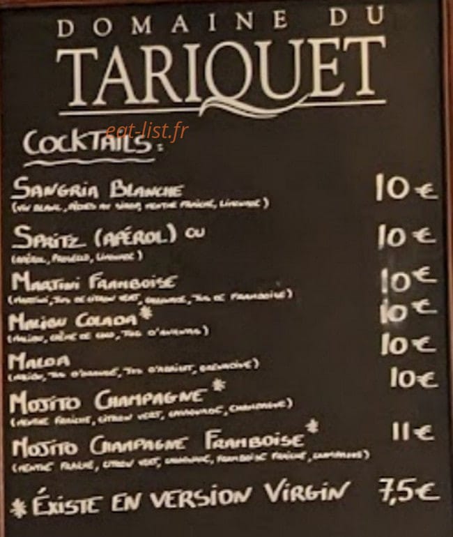 Le Beau Bar — carte page 3