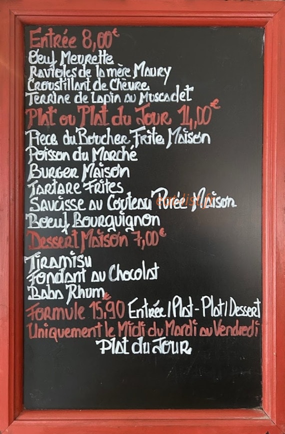 Le Bouquet — carte page 1