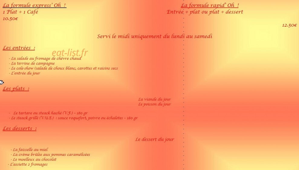 Le café de l' Osmoz — carte page 1