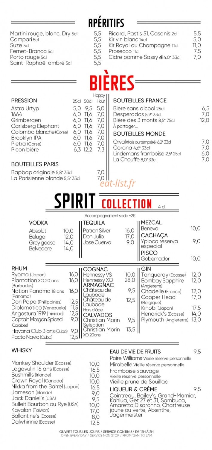 Le Café du Rendez-vous — carte page 6