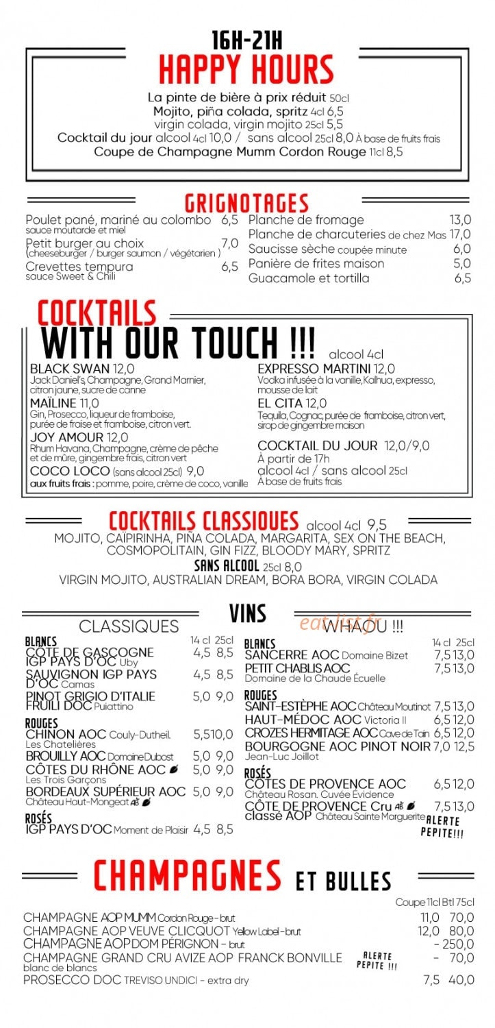 Le Café du Rendez-vous — carte page 5
