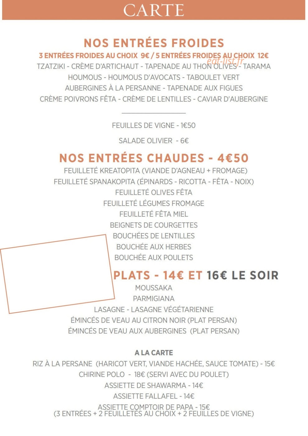 Le comptoir de papa — carte page 3