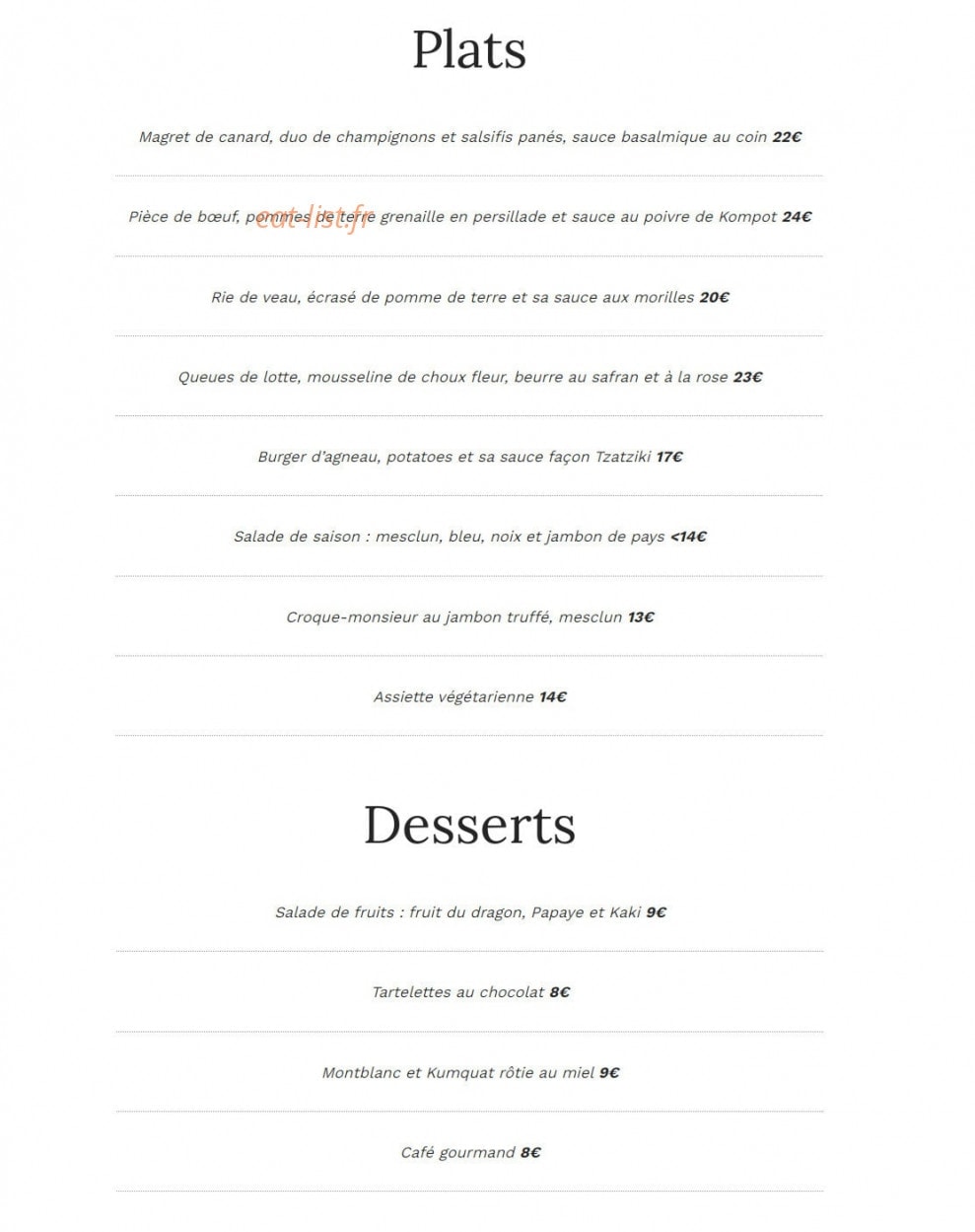 Le Lion Sot — carte page 2