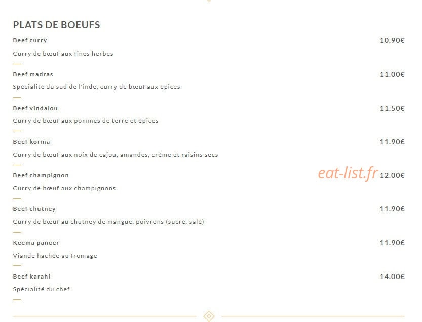 Le Maharaja — carte page 5