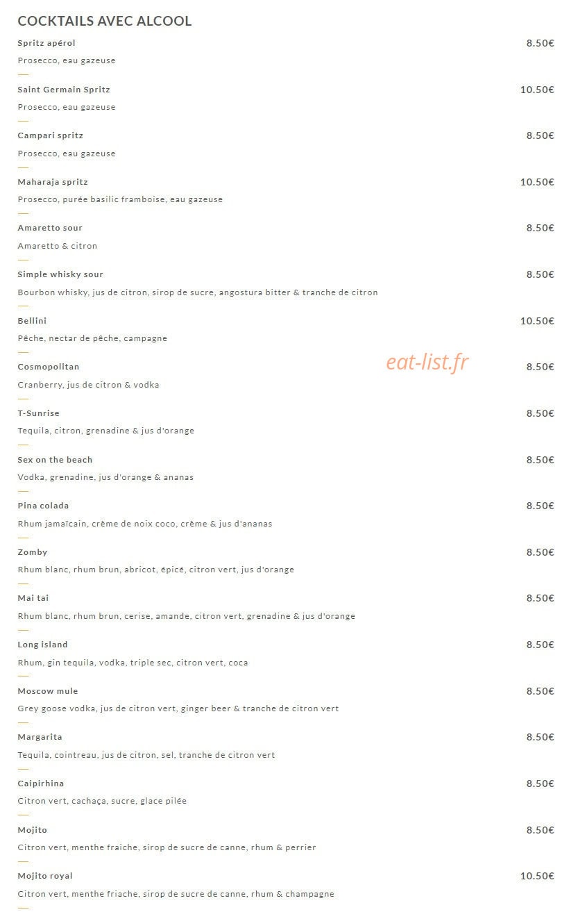 Le Maharaja — carte page 15