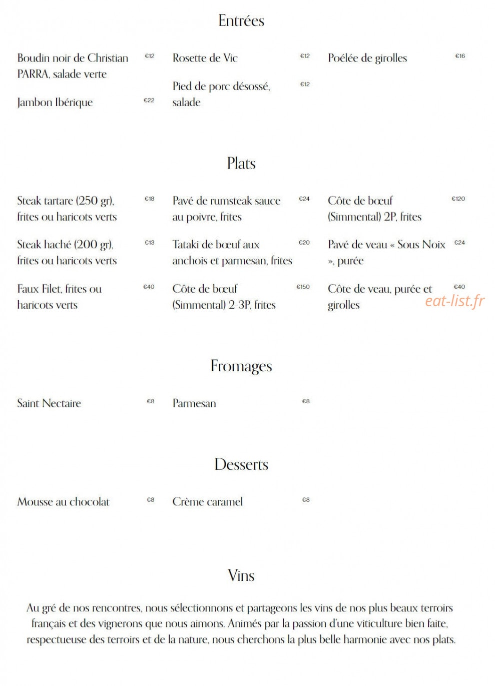 Le Severo — carte page 1
