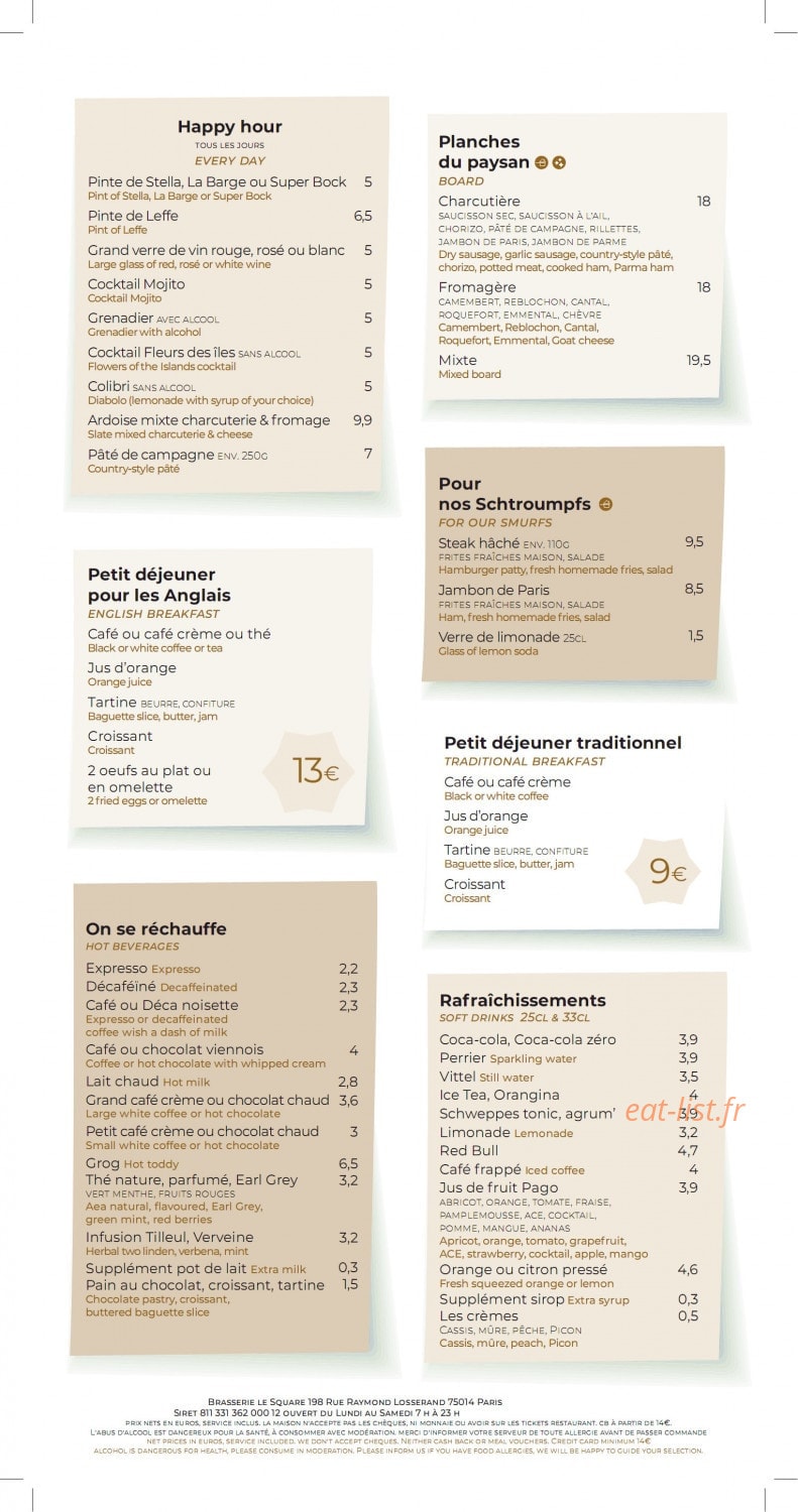 Le Square — carte page 3