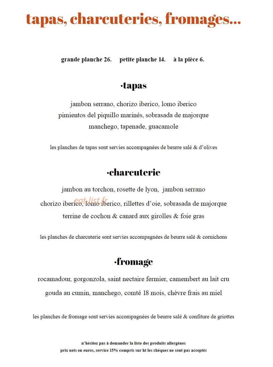 Le Tournesol — carte page 2