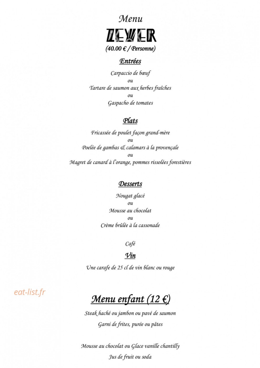 Le Zeyer — carte page 1