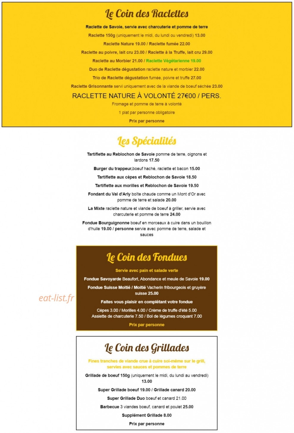 Les fondus de la raclette — carte page 2