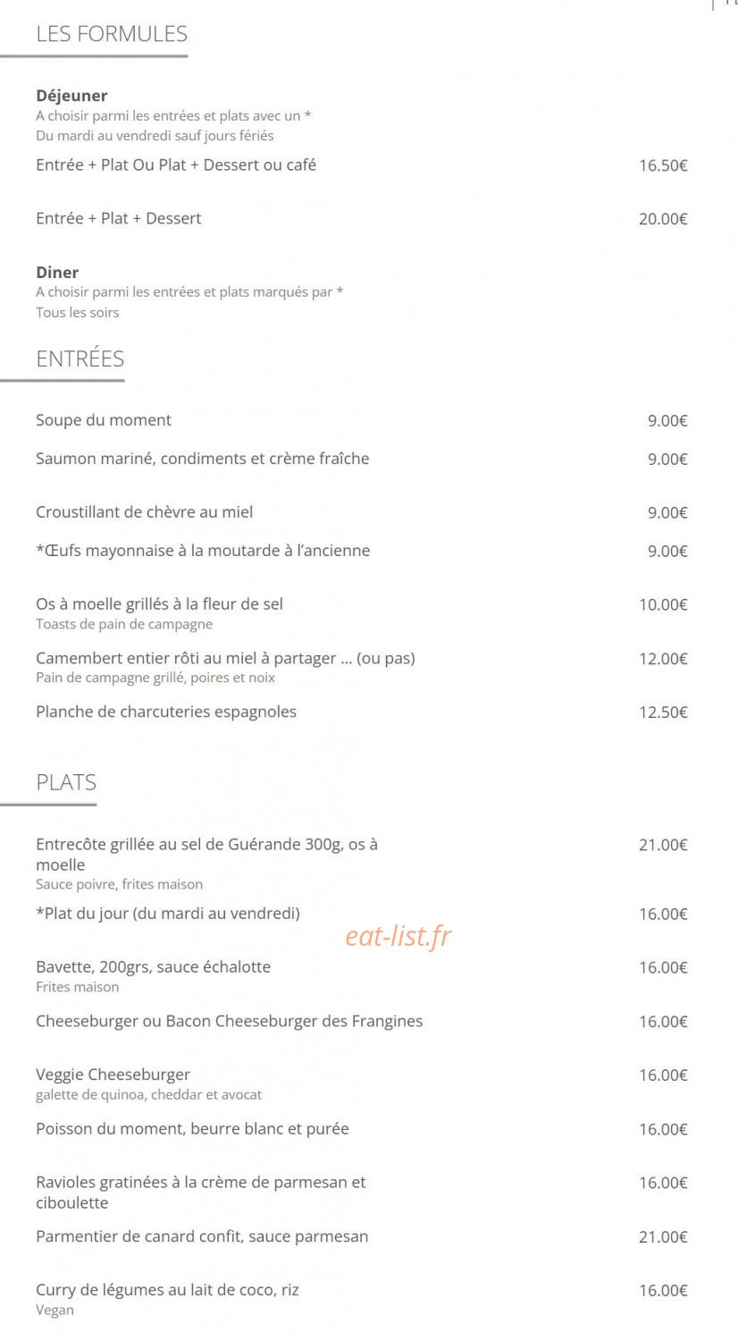 Les Frangines — carte page 1