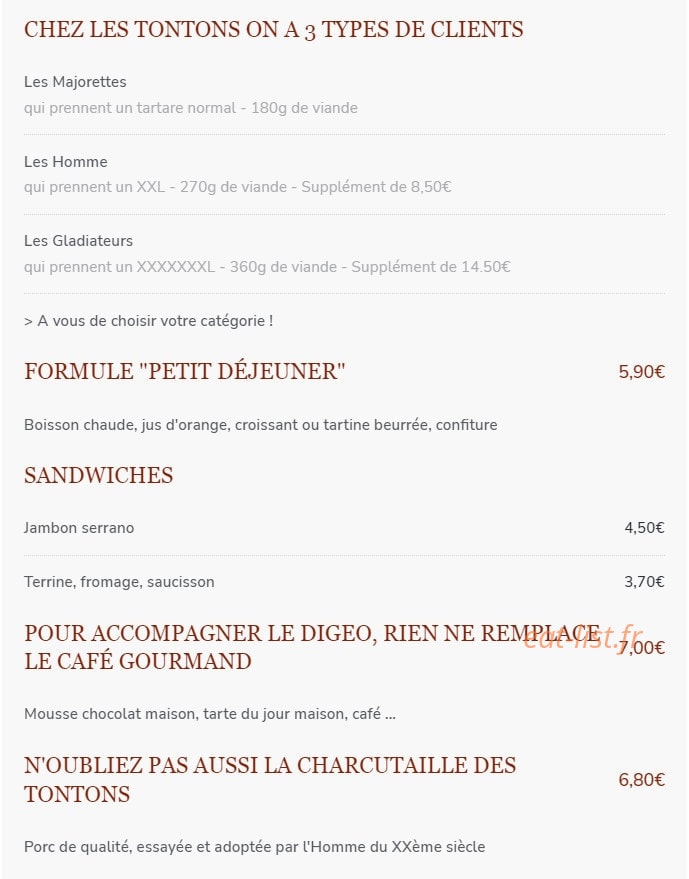 Les Tontons - 14ème — carte page 7