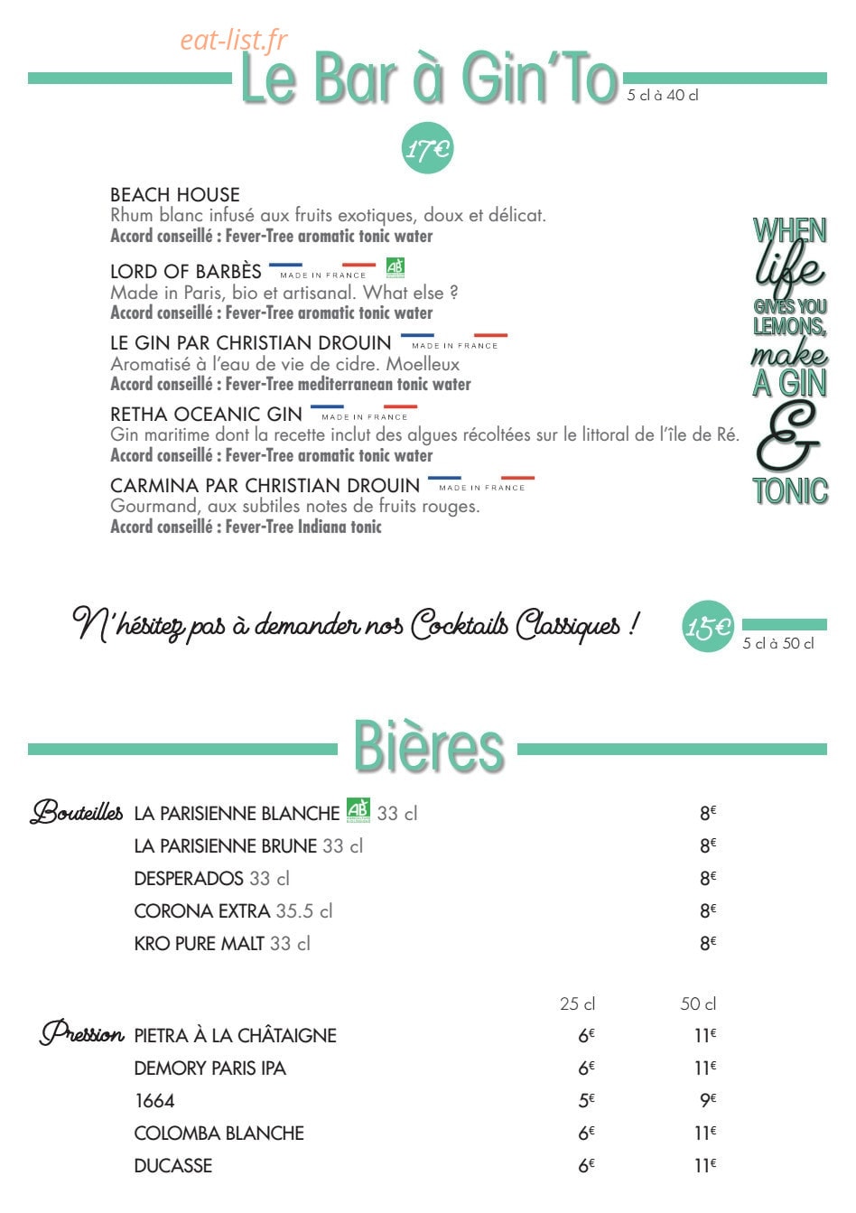 Madame Pampa — carte page 6